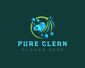 Cleaning Spray Disinfection logo design