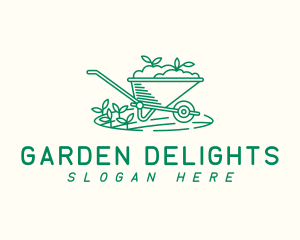 Wheelbarrow Garden Soil logo design