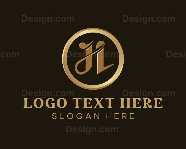 Deluxe Letter JL Monogram Logo