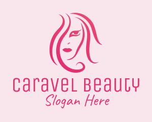 Pink Hair & Makeup logo design