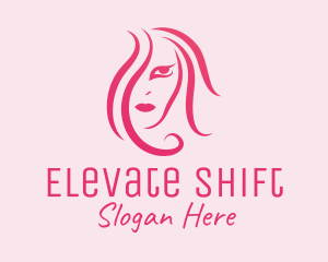 Pink Hair & Makeup logo design