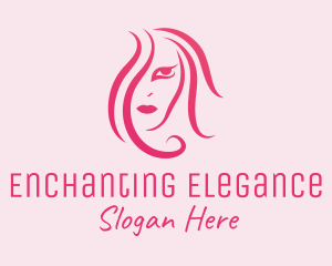 Pink Hair & Makeup logo design