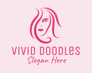 Pink Hair & Makeup logo design