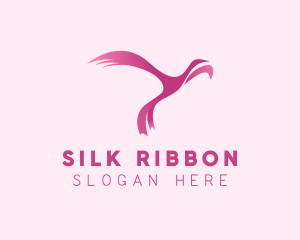 Pink Bird Ribbon logo design