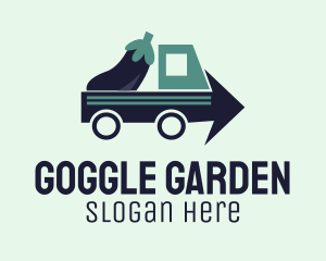 Eggplant Truck Delivery logo design