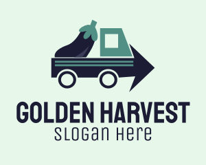 Eggplant Truck Delivery logo design