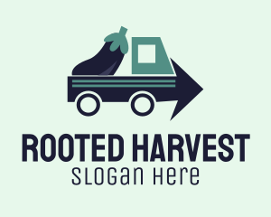 Eggplant Truck Delivery logo design