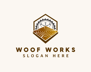 Woodcutting Lumber Block logo