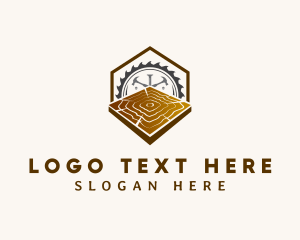Sculpting - Woodcutting Lumber Block logo design