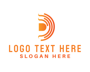 Tech Signal Letter D logo