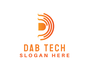 Tech Signal Letter D logo design