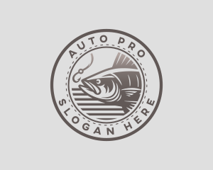 Fish Hook Fisherman Logo