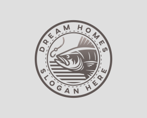 Fish Hook Fisherman Logo