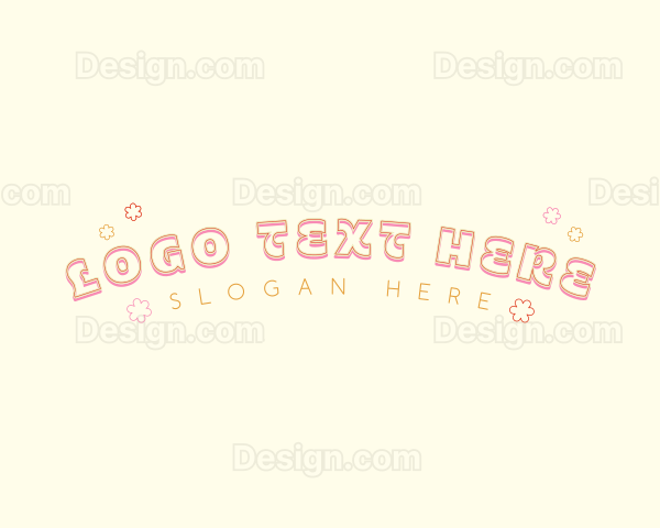 Floral Retro Brand Logo