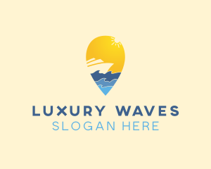 Travel Cruise Ship Tour logo design