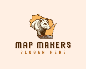 Wisconsin Opossum Wildlife logo design