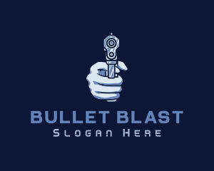 Blue Gunpoint Firearm logo design