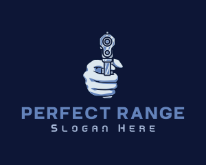 Blue Gunpoint Firearm logo design