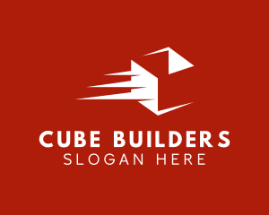 Fast Box Cube Shipment logo design