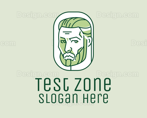 Green Handsome Man Logo