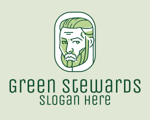 Green Handsome Man  logo design