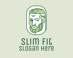 Green Handsome Man  logo design