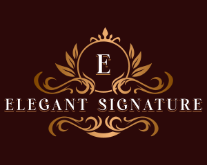 Elegant Ornamental Crest logo design