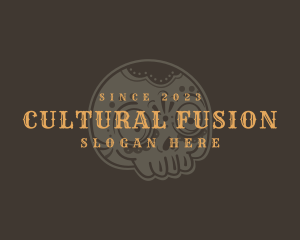 Calavera Cultural Festive Wordmark logo design