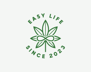 Infinity Marijuana Leaf logo design