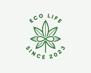 Infinity Marijuana Leaf logo design