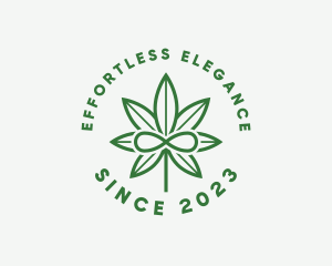 Infinity Marijuana Leaf logo design