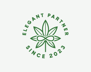 Infinity Marijuana Leaf logo design