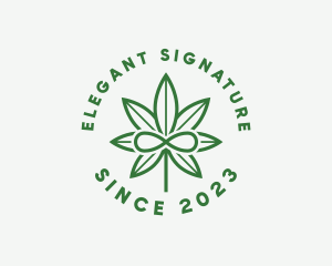 Infinity Marijuana Leaf logo design