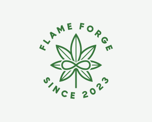 Infinity Marijuana Leaf logo design