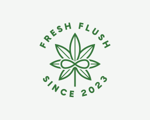 Infinity Marijuana Leaf logo design