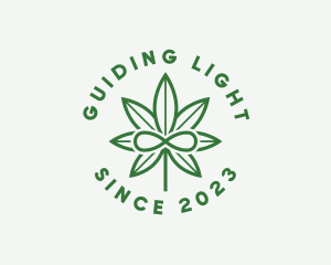 Infinity Marijuana Leaf logo design