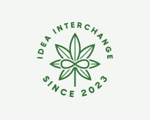 Infinity Marijuana Leaf logo design