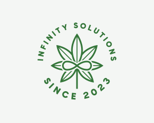 Infinity Marijuana Leaf logo design