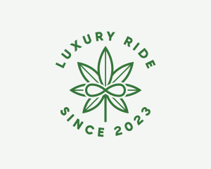 Infinity Marijuana Leaf logo design