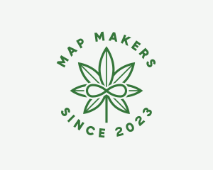 Infinity Marijuana Leaf logo design