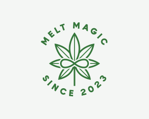 Infinity Marijuana Leaf logo design