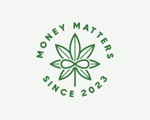 Infinity Marijuana Leaf logo design