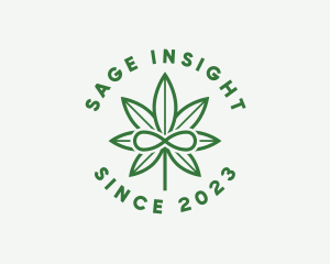 Infinity Marijuana Leaf logo design