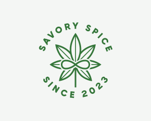 Infinity Marijuana Leaf logo design