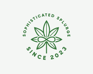 Infinity Marijuana Leaf logo design