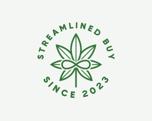 Infinity Marijuana Leaf logo design