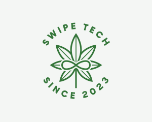 Infinity Marijuana Leaf logo design