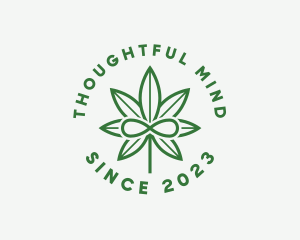 Infinity Marijuana Leaf logo design