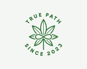 Infinity Marijuana Leaf logo design