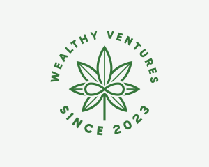 Infinity Marijuana Leaf logo design